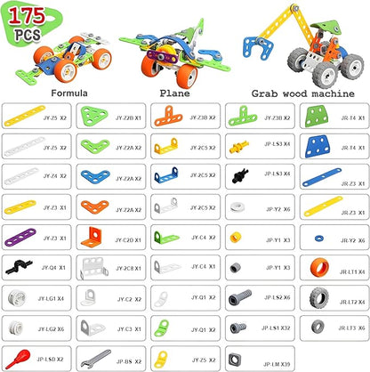 MOONTOY 11 in 1 STEM Kits Building Toys for Kids Ages 4-8 5-7 Stem Toys for 4 5 6 7 8 Year Old Boy Birthday Gift Educational Construction Set for Boys 4-6 6-8 5-8 Creative Learning Engineering Game