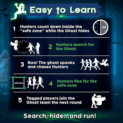 Ghosts in The Graveyard Redux: One of The Best Spooky Outdoor Games for Kids | Ages 5+ 4-8 Players | for Outdoor Parties &amp Camping | Glow in The Dark Toys | Tween Boy Gift Ideas | Ghostly Fun!