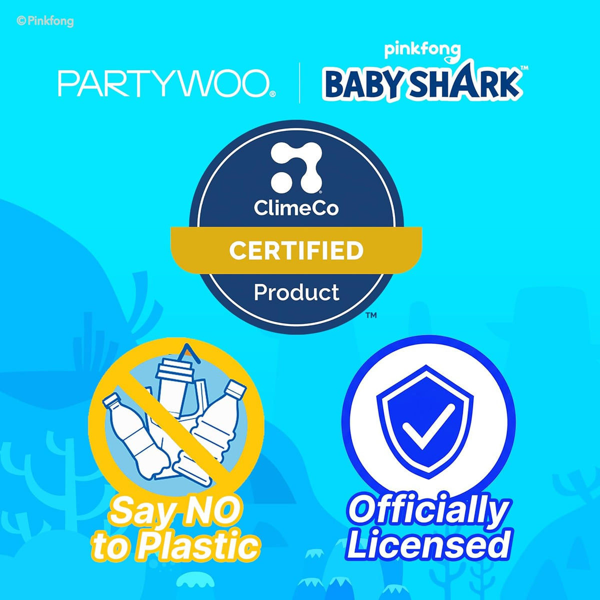 **PartyWoo Baby Shark Number 3 Balloon - 40 Inch Blue Mylar Helium Decoration for Kids' Birthday**