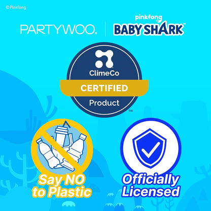 **PartyWoo Baby Shark Number 3 Balloon - 40 Inch Blue Mylar Helium Decoration for Kids' Birthday**