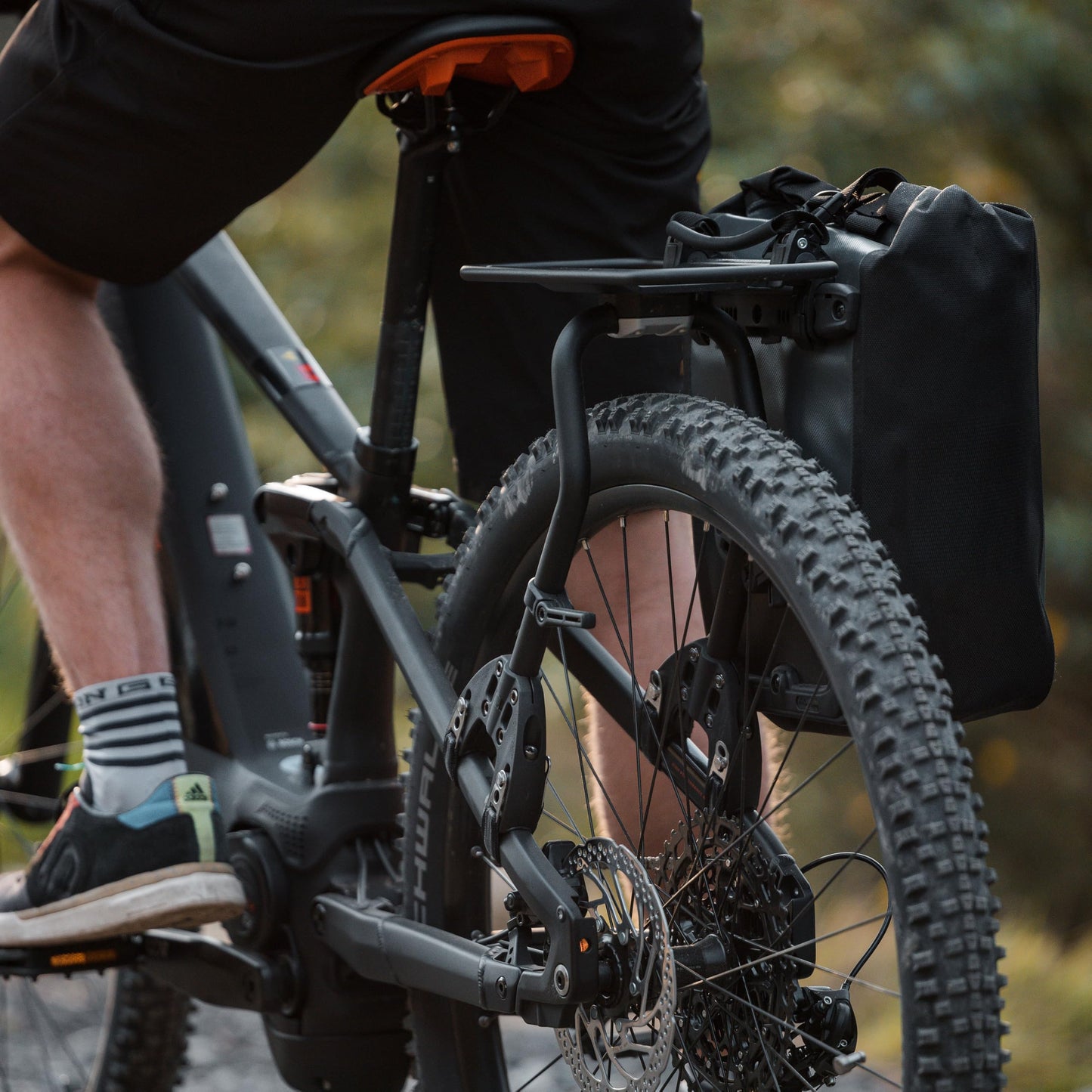 AEROE Spider Pannier Rack, Fits Mountain Bikes E MTB, Electric Mountain Bikes, Gravel. Easy Install & Use, Fits Any Brand Pannier Bag & Rack Trunks, Holds 35Lbs