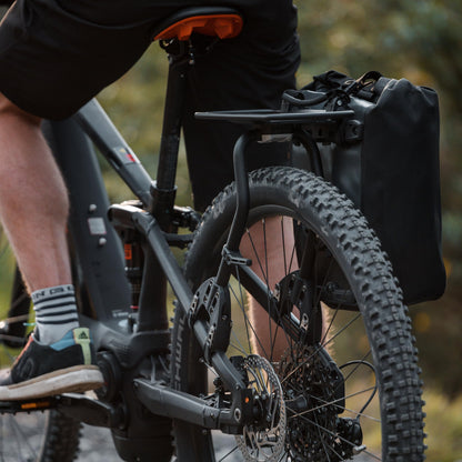 AEROE Spider Pannier Rack, Fits Mountain Bikes E MTB, Electric Mountain Bikes, Gravel. Easy Install & Use, Fits Any Brand Pannier Bag & Rack Trunks, Holds 35Lbs
