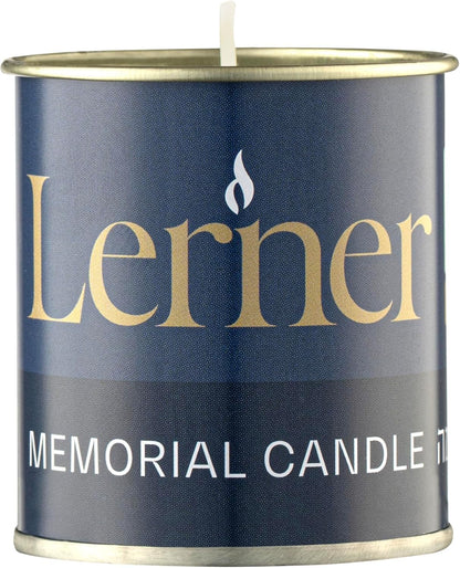 Memorial Candle | Burns for 26 Hours | Memorial Tin Candles for Loss of Loved One | Emergency Candles | Ner Neshama, Yizkor, Yom Kippur | Unscented Jewish Yahrzeit Candle in Tin (24)