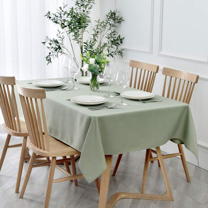 maxmill Jacquard Square Tablecloth Stain Resistant Spillproof Wrinkle Free Washable Soft Table Cloth, Decorative Fabric Table Cover for Dining Room, Indoor and Outdoor Use, 52 x 52 Inch Sage Green