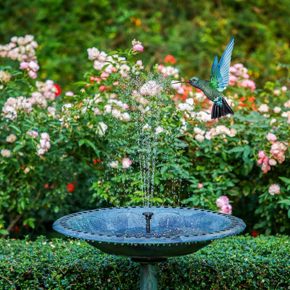 AISITIN Solar Garden Fountain - 3.5W Floating Pump with 6 Nozzles for Bird Bath & Aquarium (1 Piece)