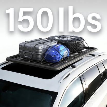 WILDROAD Aluminum Roof Platform, 83" x 52" Universal Flat Roof Rack Heavy Duty Roof Rack Platform with 10 Sets Eye Bolt Nut and T-Screws Anchoring Kit Fits for SUV, Truc