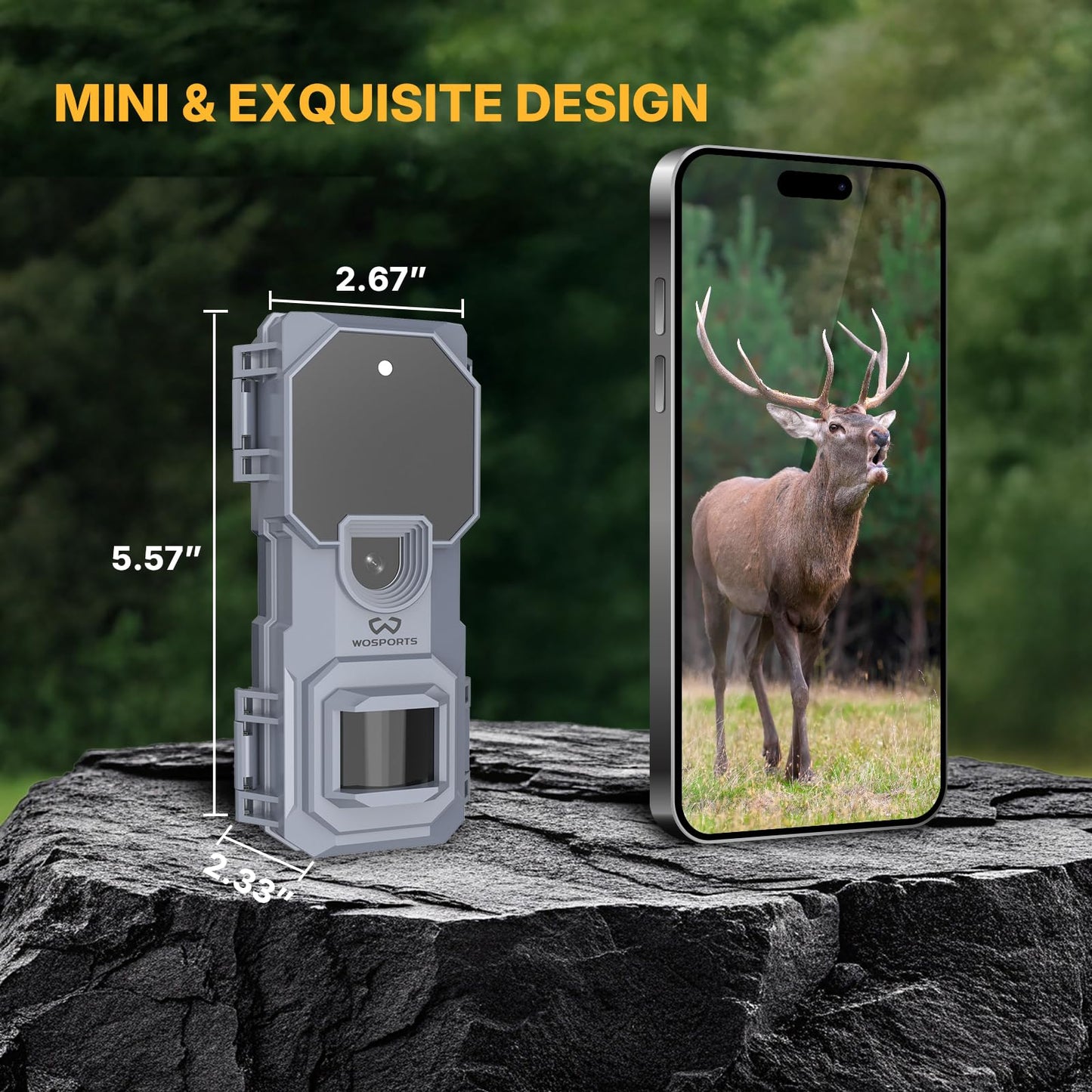 WOSPORTS Trail Camera 4 Pack 32MP 1080P HD Deer Camera with 32GB SD Card Game Cameras with Night Vision Motion Activated Waterproof for Outdoor Wildlife Monitoring with Card Reader