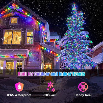Electight Fairy Lights 66FT/20M, [APP & Remote Control] 200 LEDs RGB Smart IC Multicolor String Lights Indoor, Music/Voice Sync Color Changing, IP65 Waterproof String Lights for Bedroom, Party, DIY