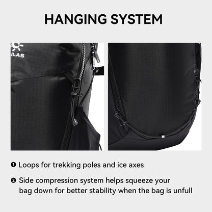 KAILAS Far Mountain16L Lightweight Hiking Backpack Trekking Daypack Small Backpacks Traveling Camping Silent Black