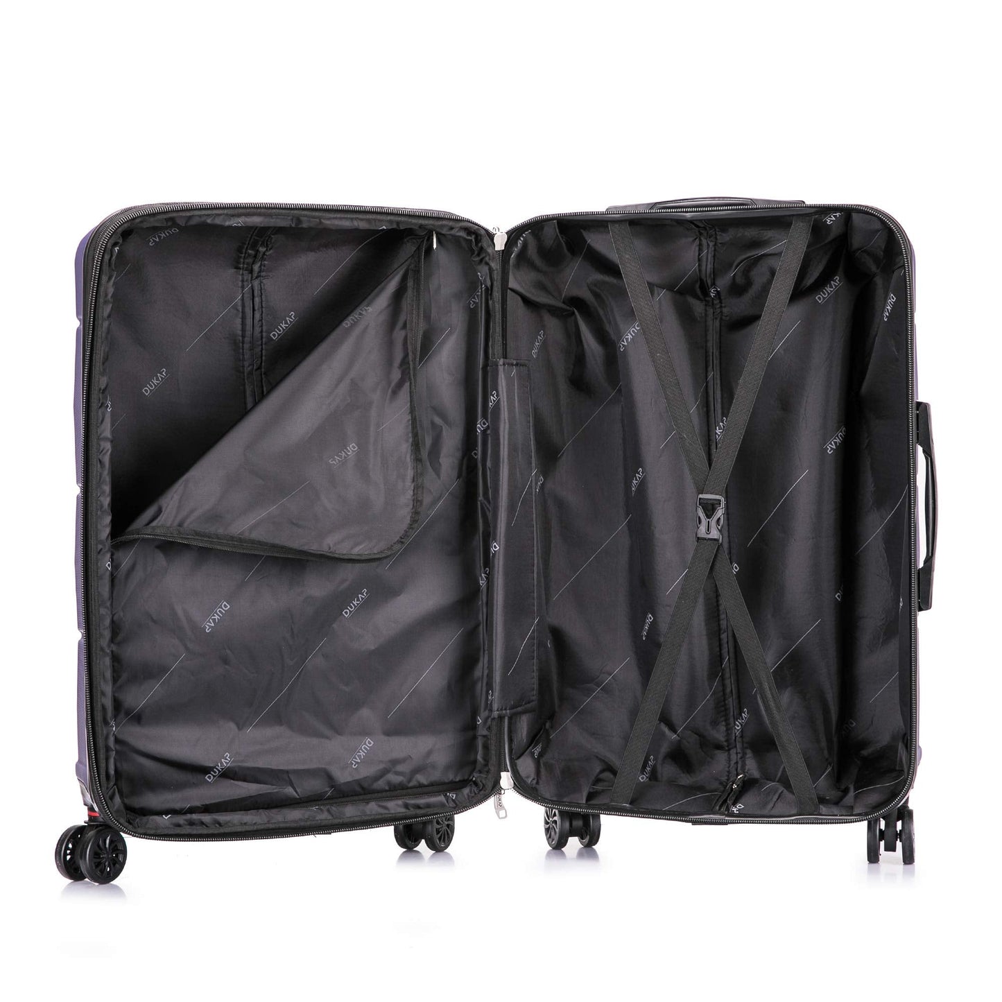 DUKAP ZONIX Luggage with Spinner Wheels | Durable Lightweight Hardshell Suitcase, Spacious Travel Sets with Handle and Trolley | (20/26/30) 3 Piece Luggage Set | Blue