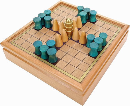 WE Games King's Table Wooden Games Tablut Viking Strategy Board Games 2 Player Games for Adults Beautiful Home Decor Wooden Board Games for Living Room Decor Quality Birthday Gifts Museum Game