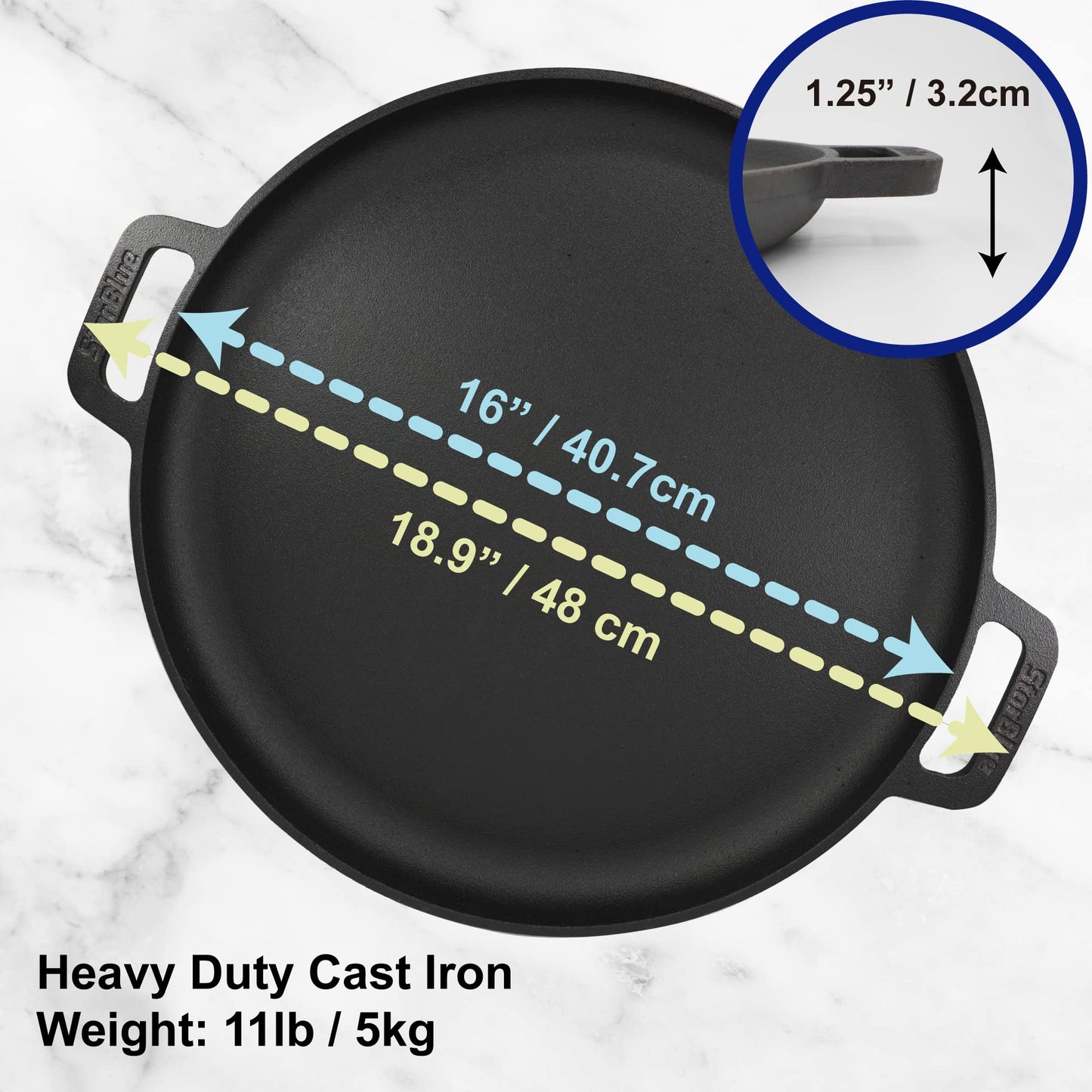 Camping Rocket Stove and 16 Inch Cast Iron Griddle Pizza Pan by StarBlue