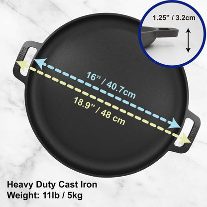 Camping Rocket Stove and 16 Inch Cast Iron Griddle Pizza Pan by StarBlue