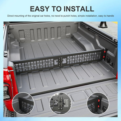 SZYANG Truck Bed Divider Compatible with 2020-2026 Jeep Gladiator Cargo Manager Molle Panel Truck Bed Organizer Replacement for 2020-2026 Jeep Gladiator Accessories