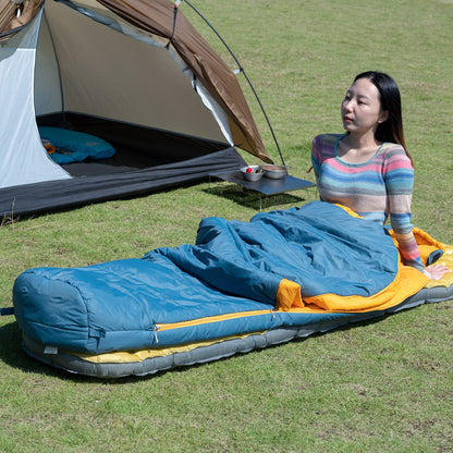 iClimb 1 3M Thinsulate Insulation Sleeping Bag and 1 Low Folding Chair, Ultralight Compact for Adults Outdoor Camping Backpacking Hiking