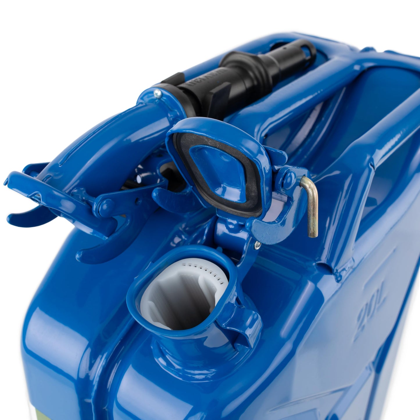 Wavian USA Authentic NATO Jerry Can and Spout System - Rust-Proof, EPA & CARB Compliant, Blue, 20 Litre, Wavian 5 Gallon Gas Cans for Kerosene
