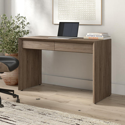 Henn&Hart 48" Modern Rectangular Wooden Home Office Desk Computer Desk Writing Table with 2 Storage Drawers for Home Office, Weathered Gray