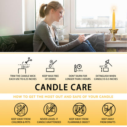 20 Min Beeswax Meditation Candles – 30 Pack, Includes Mini Candle Holder & 12 Wax Dots, Slow Burn, Natural Unscented, Yoga Prayer Mindfulness & Relaxation