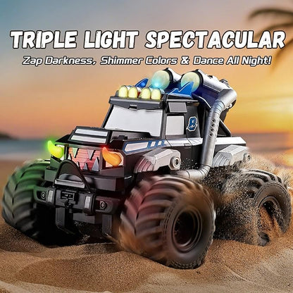 3-in-1 Amphibious Remote Control Car RC Boat/Water Gun 2.4GHz All Terrain Waterproof Monster Trucks for Boys Age 4-7 W/2 Batteries 70 min Birthday Gift Pool Toys for Kids Ages 4-8