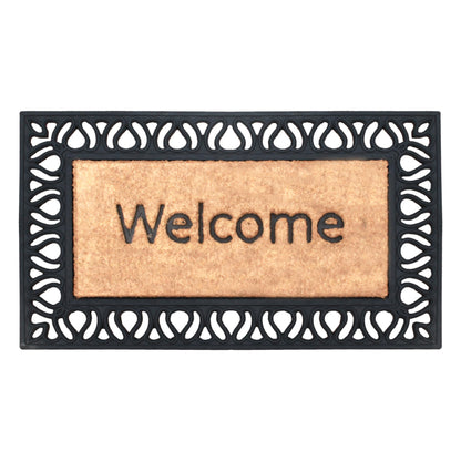A1HC Natural Coir and Rubber Large Door Mat, 18" x 30", Thick Durable Doormats for Door Entrance, Heavy Duty, Thin Profile Door Mat, Easy to Clean,Long Lasting Front Door Entry Doormat