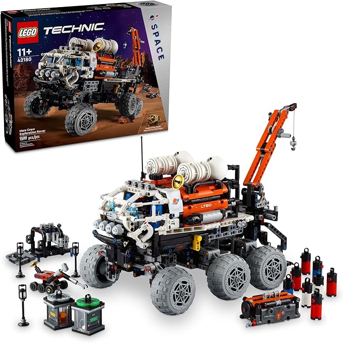 LEGO Technic Mars Crew Exploration Rover Building Toy - Build &amp Display for Room Decor - Gift for Christmas - Set for Boys &amp Girls Ages 11+ Years - 42180