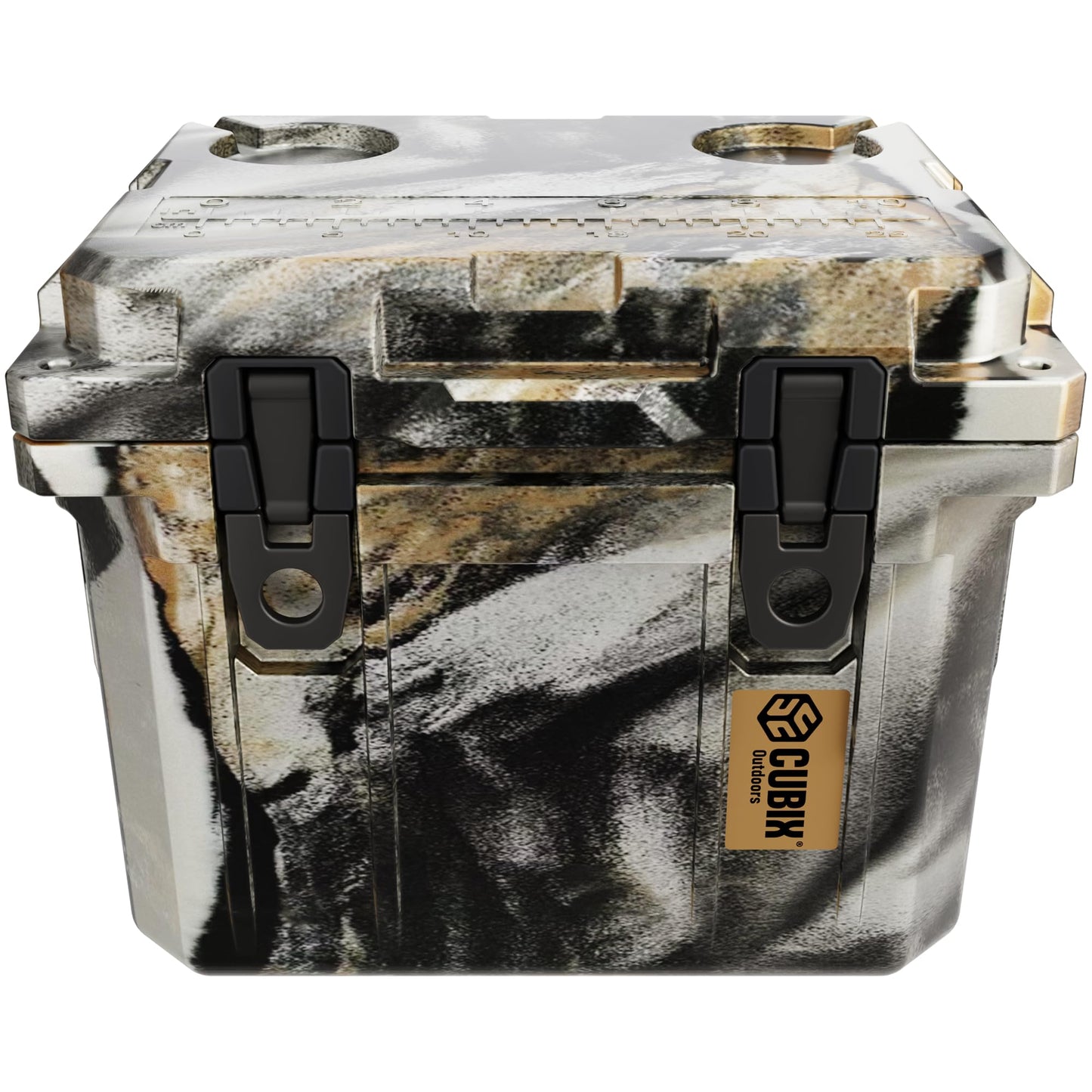 Cubix Outdoors QuadraX 10QT Rotomolded Cooler – 3-Day Ice Retention, Personal Hard Cooler for Camping Fishing Hunting Tailgating Lunch Job Site, 2 Cup Holders, Bottle Opener, Limited