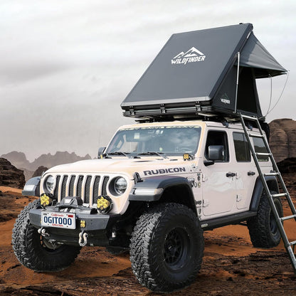 WildFinder Rooftop Tent Hardshell, 2-3 Person Camping Car Roof Top Tent Hard Shell Suitable for Jeep, SUV, Truck, Van