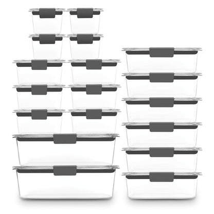 Rubbermaid Brilliance Food Storage Containers with Lids, Set of 22 | Large 9.6 Cup Container