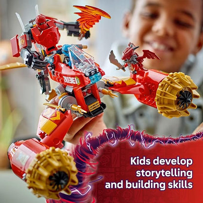 LEGO NINJAGO Kai's Mech Storm Rider Action Figure - Pretend Play Building Toy for Boys and Girls Ages 7+ - Ninja Toy for Kids with 3 Minifigures - Gift Idea for Birthdays - 71830