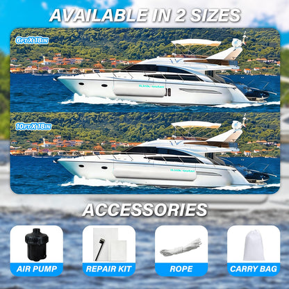 iLink-outer Inflatable Boat Fenders with Air Pump, Upgraded Boat Bumpers for Docking, 10FT Heavy Duty Dock Fender with Storage Bag, Dock Bumper for Tying up Fishing Boats, Jet Skis, Yachts, Pontoon