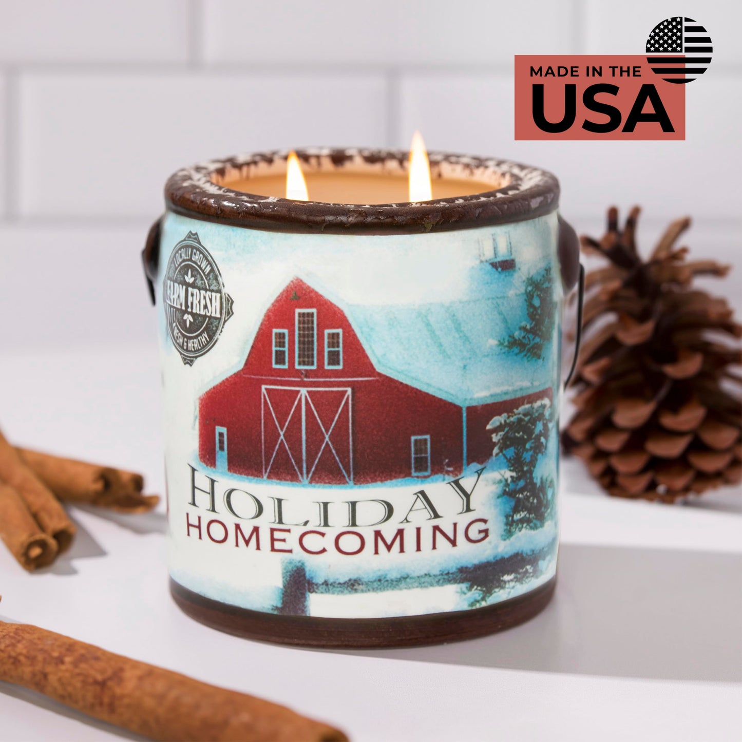 A CHEERFUL GIVER 95hr 20oz Scented Candle - Holiday Homecoming - Multi-Wick Glass Candle - Gifts For Men and Women