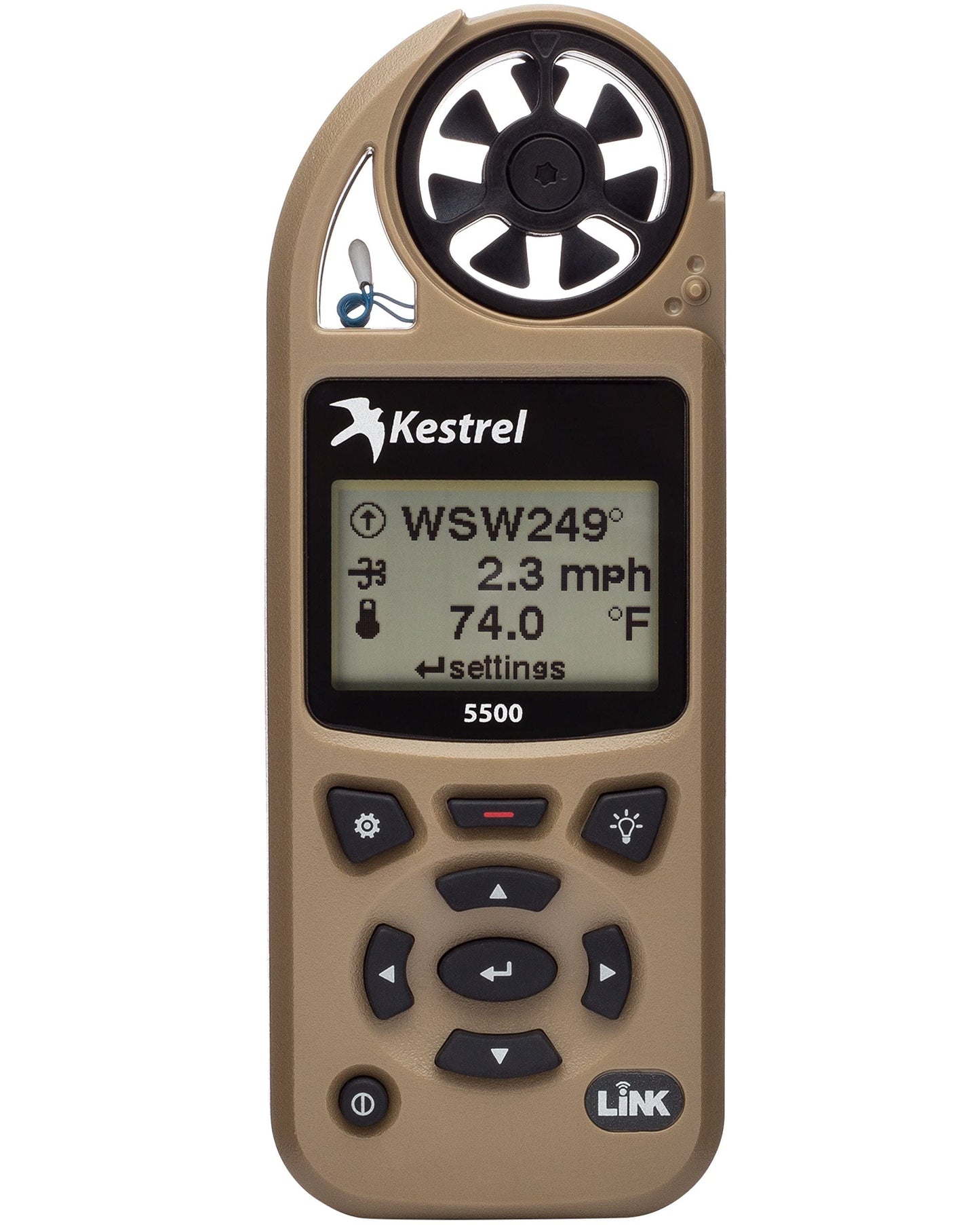 Kestrel 5500 Weather Meter with Link and Vane Mount, Tan