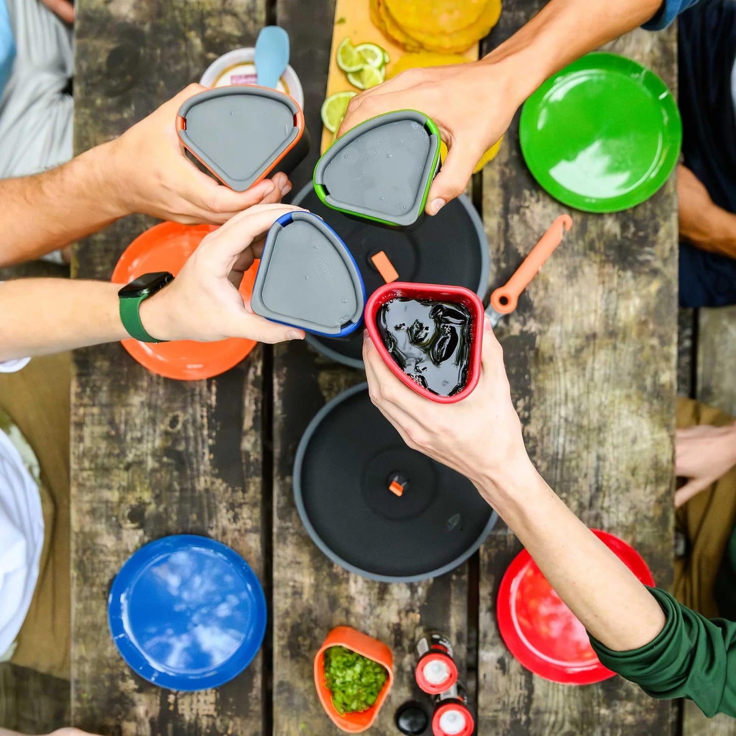 GSI Outdoors Bugaboo Backpacker Advanced Cookset – Ceramic Non-Stick Coated, Includes 2L Pot, 8" Fry Pan, Accessories