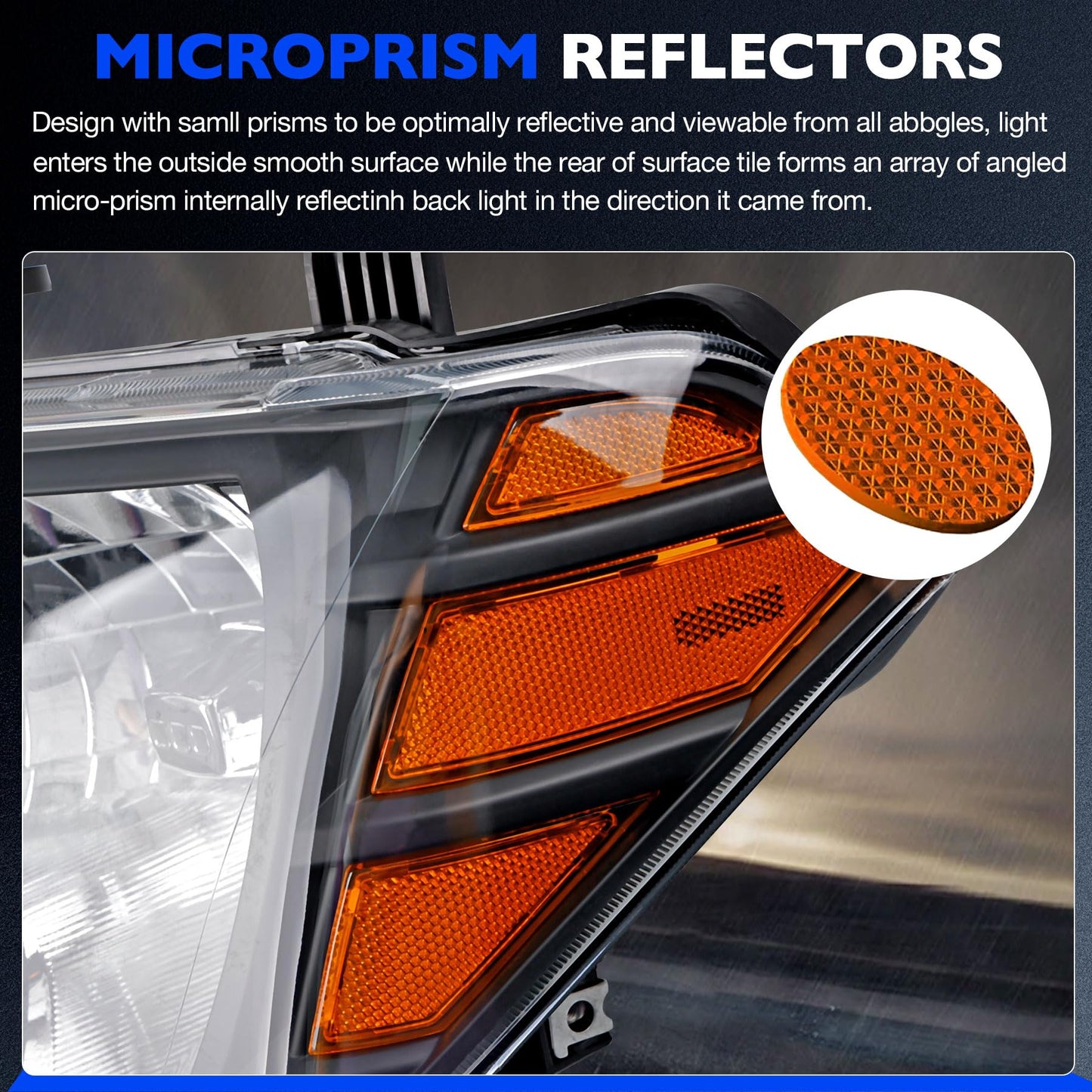 Headlights Assembly Pair Compatible with 2009-2020 Nissan Frontier S SL SV SE LE XE PRO-4X Desert Runner, Replace 26060ZL40A 26060ZL40B 26010ZL40A 26010ZL40B, Turn Signal Lamps W/Bulbs