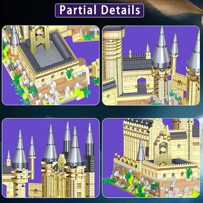 5000+PCS Mini Building Blocks Sets Magic Castle -Micro Mini Blocks Bricks Kit Creative Ideals Tower Model Building Toys for Adults Collectible Architecture Decoration Birthday Gifts M2031