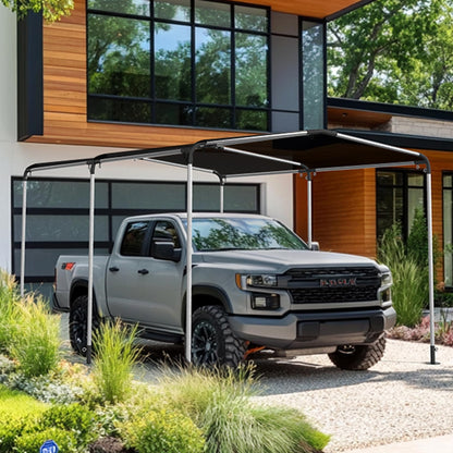 Neorexon 1 3/8'' Canopy Fittings for 6 Leg Carport Frame Parts, Black Canopy Pipe Fittings with Eye Bolts, Carport Frame Kit Low Peak Connectors with 156 Degree Angle(15Pcs)