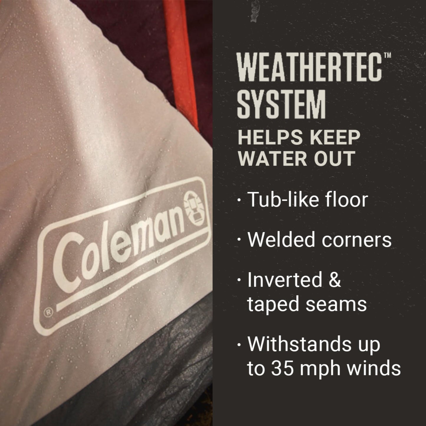 Coleman Skylodge Instant Tent with Rainfly, 4/6/8 Person Family Tent Sets Up in a Minute, Includes Pre-Attached Poles & Carry Bag