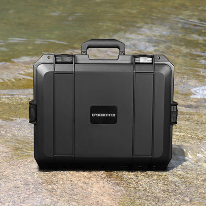 EPDEDICATED Hard Protective Case with Custom Pick-and-Pull Foam - Waterproof Shockproof Equipment Storage, 17.99x16.38x6.02 Inches, Black
