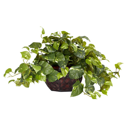 Nearly Natural Pothos with Decorative Vase Artificial Plant