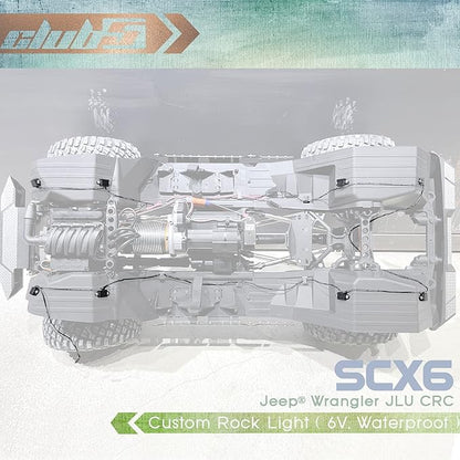 Club 5 Racing Waterproof Rock Light ( 6V ) For Axial SCX6 Jeep JLU Wrangler