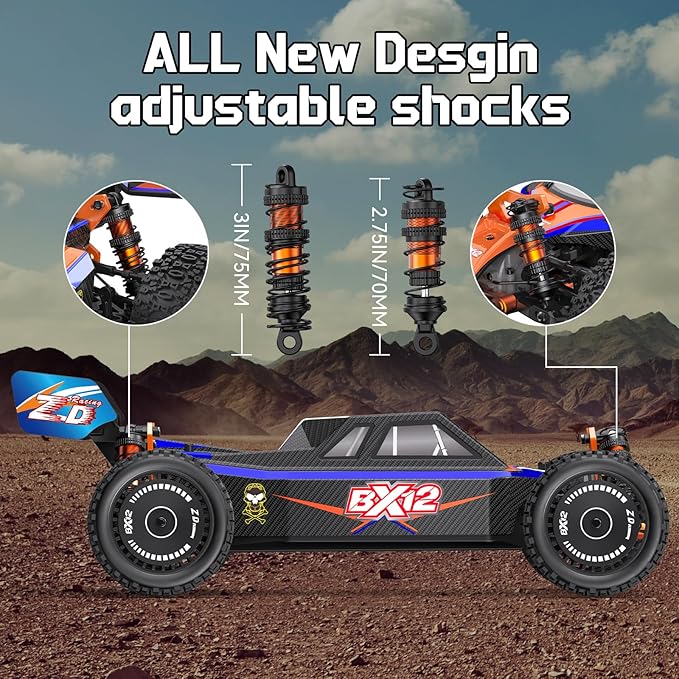 ZD Racing 1:12 Brushless Fast Rc Cars for Adults Fast 42 MPHOff Road Rc Car 4X4Remote Control Trucks for Adults 4WD High Speed Racing RC Buggy with 3S 2200 mAh Truck Suitable for Gifts