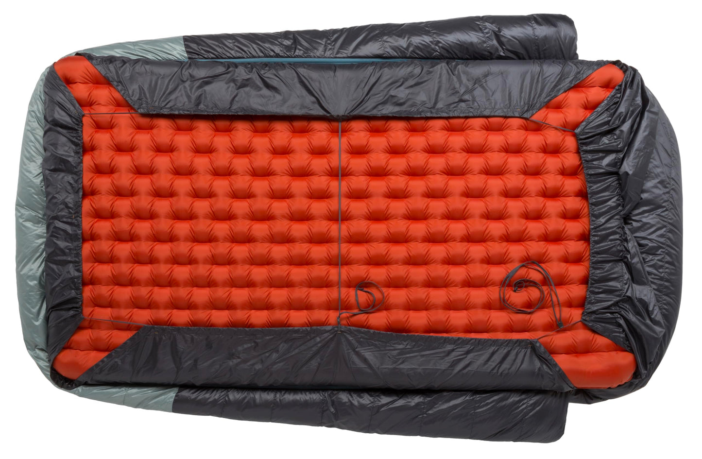 Big Agnes King Solomon (650 RDS DownTek) 40" Double Wide Sleeping Bag, 20 Degree, Asphalt/Chinois Green