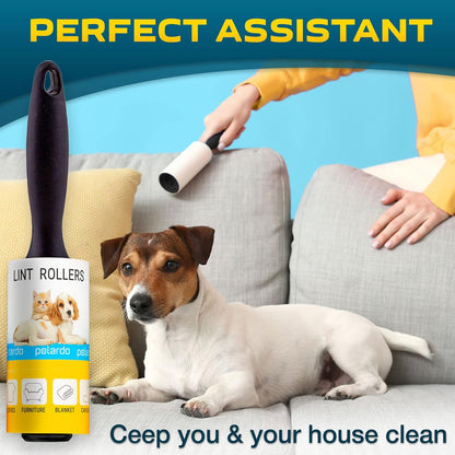 Skiennix Lint Rollers - Effective Pet Hair Remover for Couch, Clothes & Furniture | 5 Large Sticky Rollers