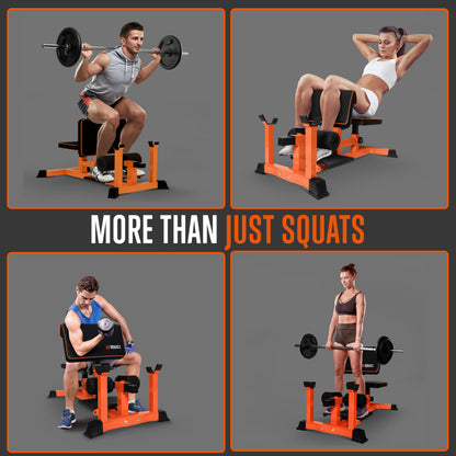 SQUATZ Squat Machine, Foldable Squatting Bench for Home Office Gym Workout Station and Leg Press Exercise, Designed to Train Abs, Thighs, and Glutes, Multifunctional Equipment for Fitness and Training