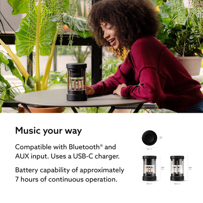BALMUDA Combo Pack in Black | The Speaker & The Lantern | Rechargeable Portable Bluetooth Speaker & Rechargeable LED Lantern