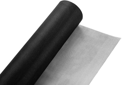 Fiberglass Window Screen Roll 96" x 100' Continuous Roll UV Protection Install and Repair Door and Window Screen(96" x 100', Black)