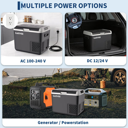 Garvee Car Refrigerator, 19QT(18L) Car Fridge Portable Freezer Compressor Electric Cooler, Portable Refrigerator, Rapid Freezing, -4°f to 68°f (-20°c to 20°c), 12/24V