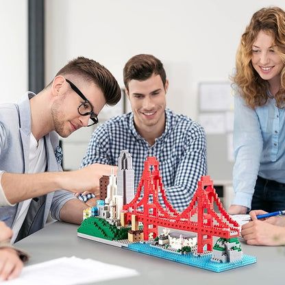 San Francisco Skylines Building Set Model Kit - Engaging Architecture Gift for Adults Micro Mini Blocks 1610pcs+ | Aesthetically Pleasing Fun &amp Compact
