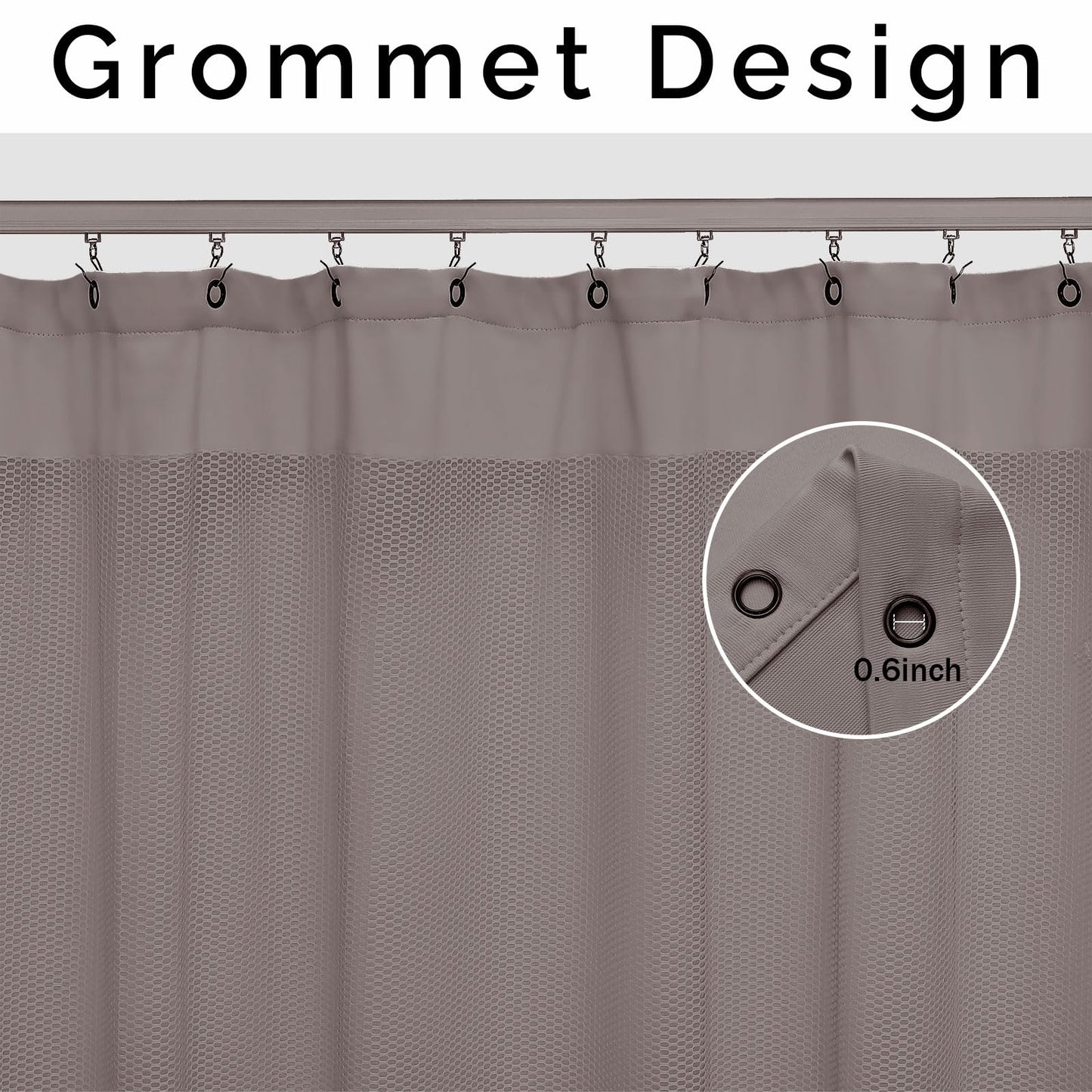 ABBRIGE Flame Retardant Hospital Curtain Hanging Medical Privacy Room Divider Cubicle Curtains for Room Separation - Meets for Fire Retardant Testing According to NFPA-701 (1 Panel, Grey, 12x8ft)