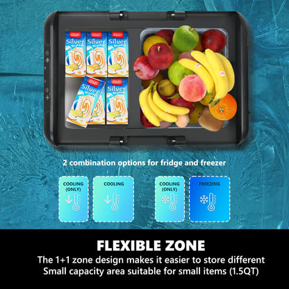 EUHOMY 12 Volt Refrigerator, 19 QT(18 L) Portable Freezer, Electric Cooler -4℉~68℉, 12V Car Fridge Reversible Door, Portable Freezer 12/24V DC & 100-240V AC for Camping, Truck, Travel